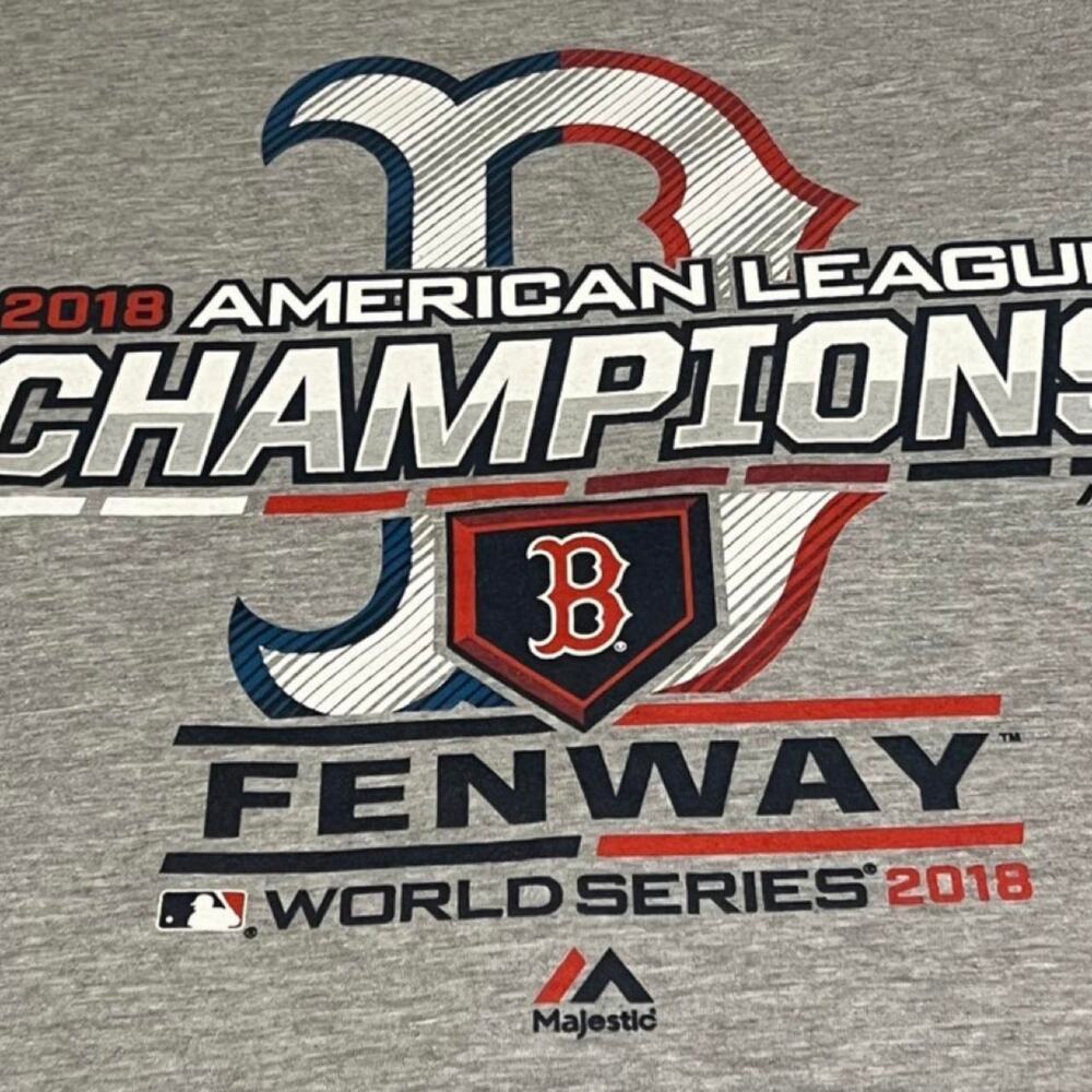 Gray majestic athletic Boston Red Sox 2018 World Series AL Champions